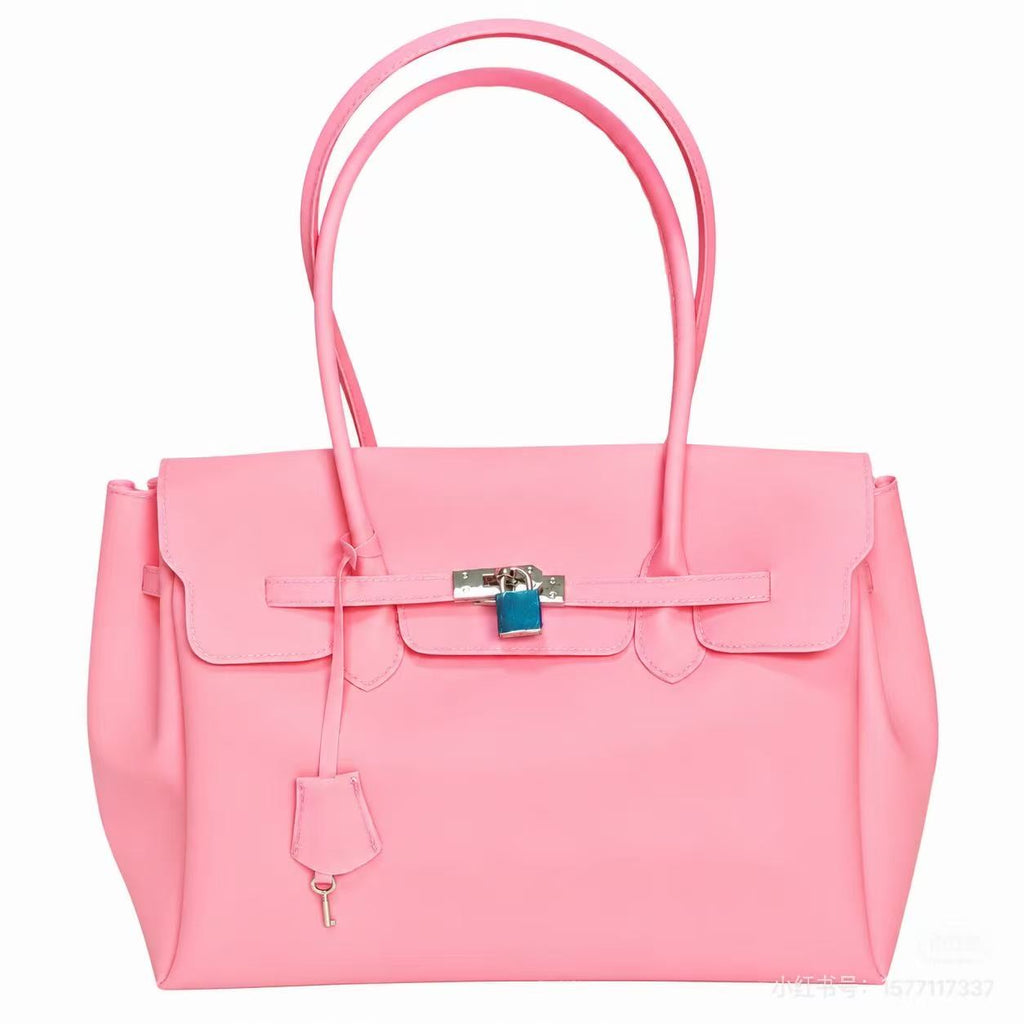 PINK JELLY FIRKIN TOTE BAG