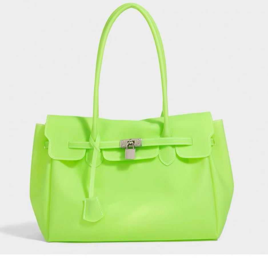 GREEN JELLY FIRKIN TOTE BAG
