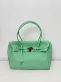 JADE GREEN JELLY FIRKIN TOTE BAG
