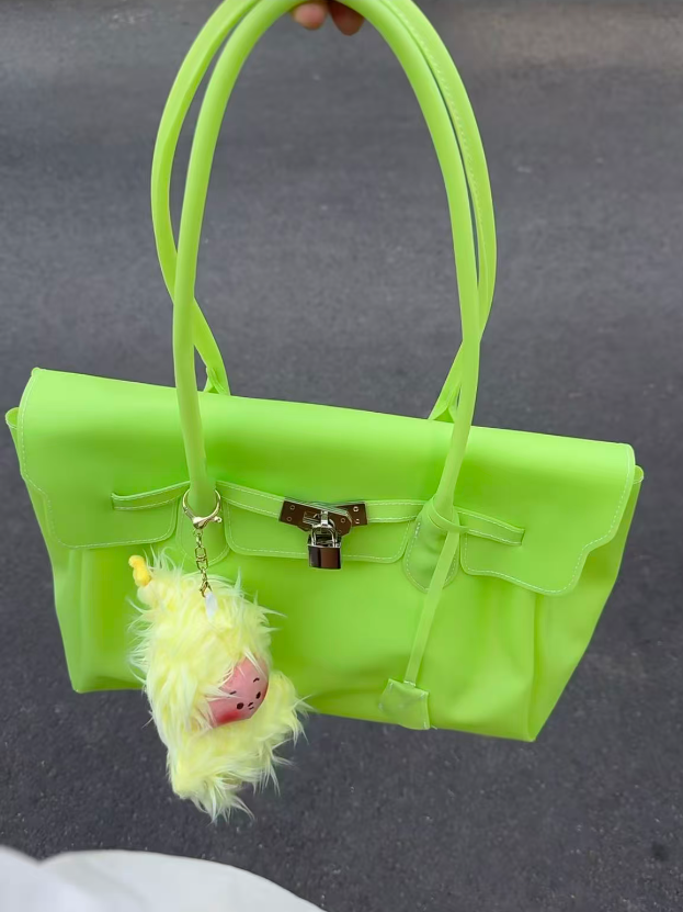 GREEN JELLY FIRKIN TOTE BAG