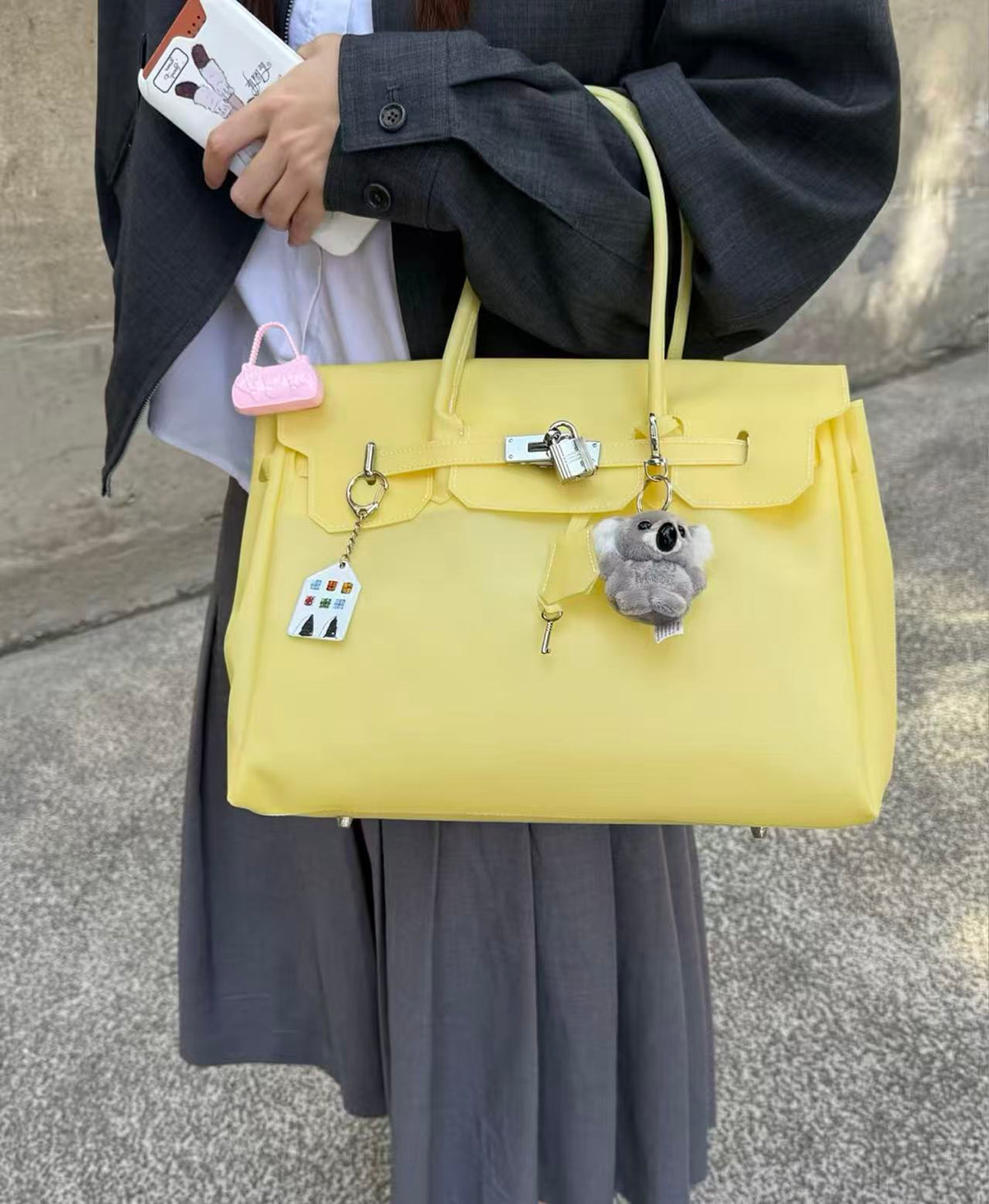 YELLOW JELLY FIRKIN TOTE BAG