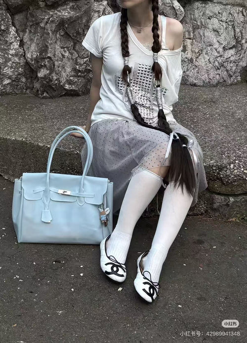 BABY BLUE JELLY FIRKIN TOTE BAG